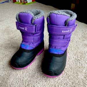 Kamik Toddler Winter Boots, purple, size 8